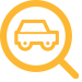 search magnifying glass with car in the middle