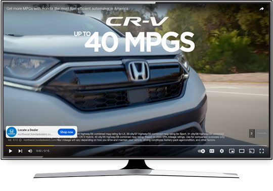 online video exammple of a Honda CR-V Commercial