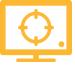 Targeting Opportunities icon, computer screen with target cross hairs